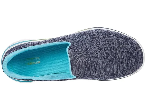 Skechers Women's GOwalk 5 Surprise Slip on Sneaker - Navy/Turquoise