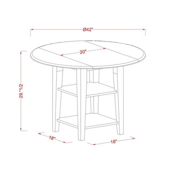 East West Furniture Sudbury 3 Piece Dual Drop Leaf Dining Table Set with Slat Back Chairs