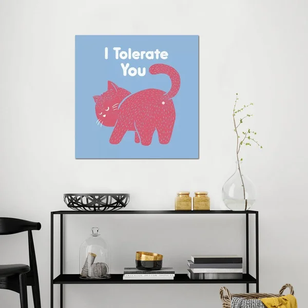 Tobias Fonseca Large Canvas Prints - I Tolerate You ( Animal Art > Cats art)