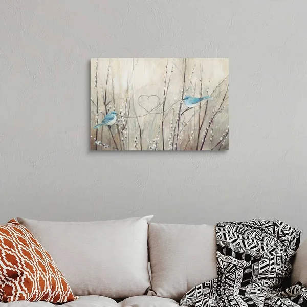 Pretty Birds Neutral String, Canvas Wall Art, 30x20, Great Big Canvas