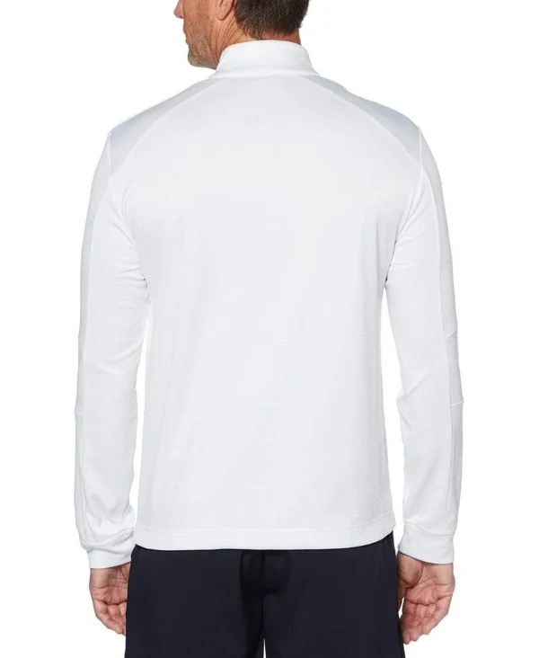 Callaway Stretch Waffle Fleece 1/4 Zip Pullover Men's Clothing Bright White : 2XL