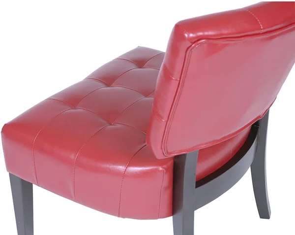Roundhill Furniture Blended Leather Tufted Accent Chair with Oversized Seating - Red