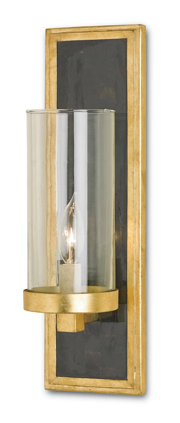 Currey Charade Gold Wall Sconce 5140 (Black)
