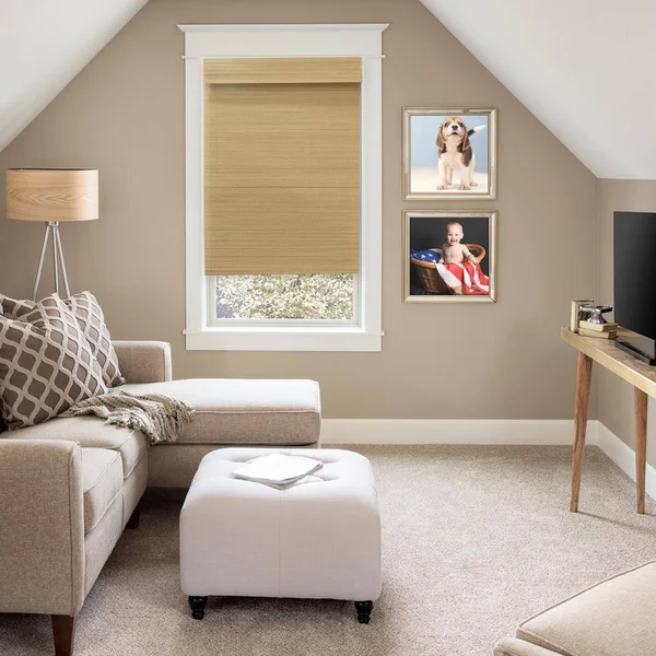 Home Decorators Collection Modern Farmhouse Cut-to-Size Natural Multi-Weave Cordless Light-filtering Bamboo Shade - 37.5 in. W x