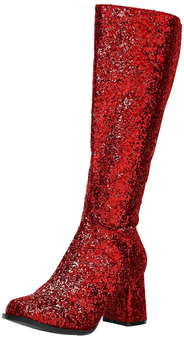 Ellie - Womens Gogo-g Boots Red Glitter - Size-6
