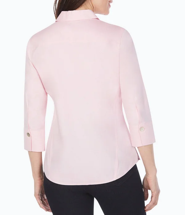 Foxcroft Paityn Non-Iron Cotton Shirt - Pink - 12