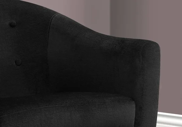 31.5x22 x 29.5x22 x 31.75x22 Black Foam Solid Wood Polyester Accent Chair