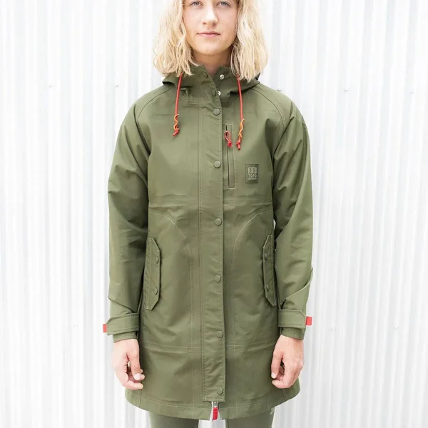 Topo Designs Women's Rain Coat - Medium - Olive