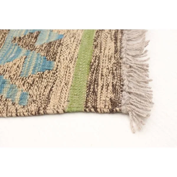 Flat-Weave Sivas Brown Wool Kilim - 7&0 x 10&6/7&0x22 x 10&6x22