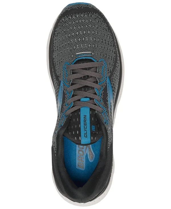 Brooks Glycerin 18 9.5, Black/Ebony/Blue (Men's)