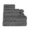 Superior by Home City Inc Quick Drying Cotton Assorted 8-Piece Highly Absorbent Towel Set Chocolate