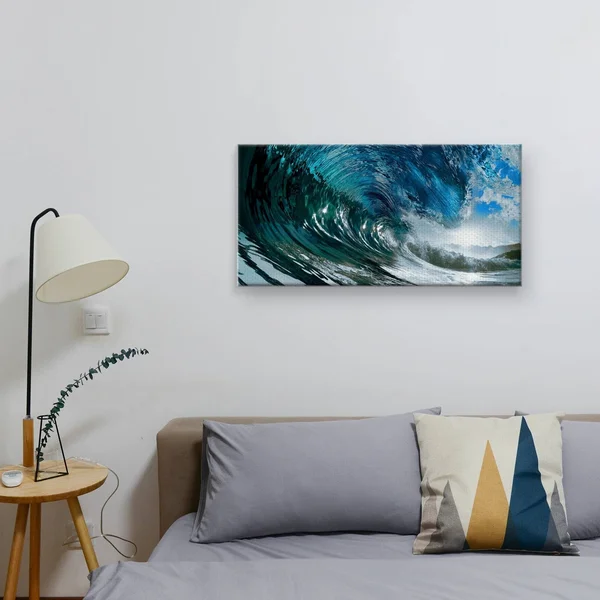 Masterpiece Art Gallery The Great Ocean Wave by PhotoINC Studio Canvas Art Print 24 inch x 48 inch