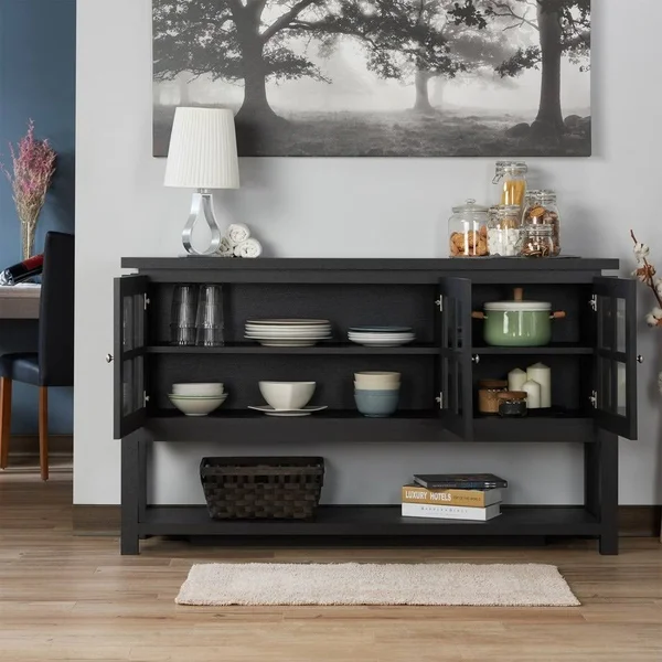 Furniture of America Wilbur Contemporary Buffet Table (White)
