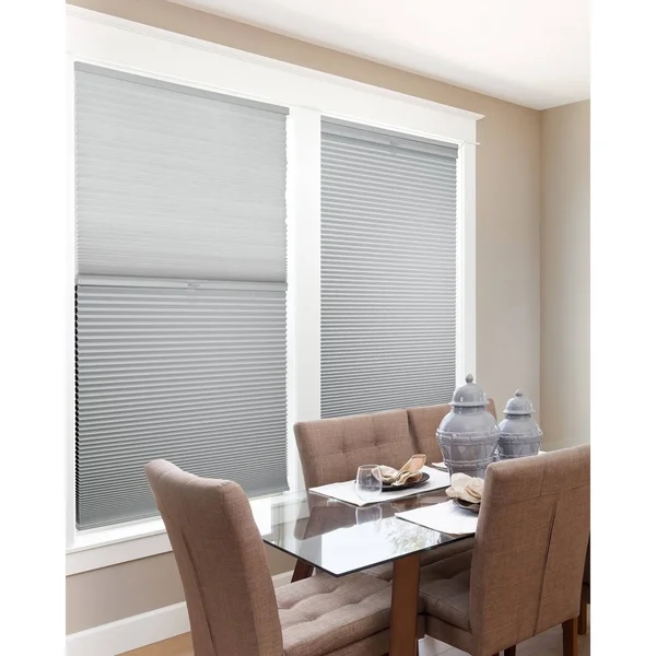 Chicology Day N& Night Cordless Cellular Shades, Grey Sheen - Gray Sheen - 51x22 x 72x22