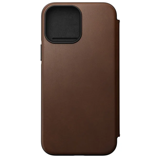Nomad Modern Leather Folio - Rustic Brown - iPhone 13 Pro Max