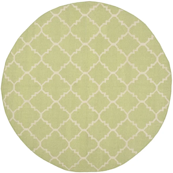 Safavieh Dhurries DHU554A Light Green, Ivory 5& x 8& Area Rug