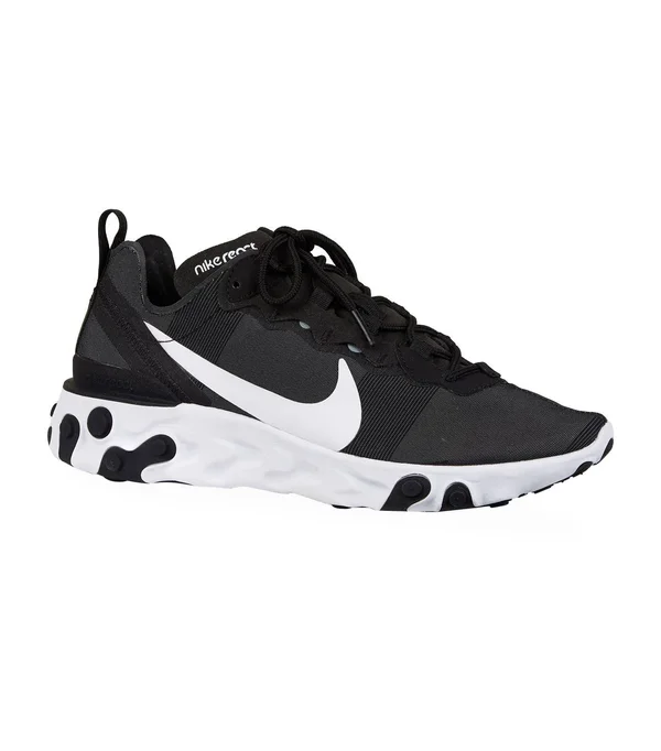Nike, Women React Element 55 Sneakers Black 5