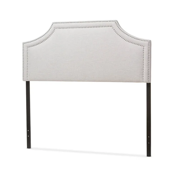 Baxton Studio Avignon Contemporary Upholstered Headboard, Greyish Beige, Full