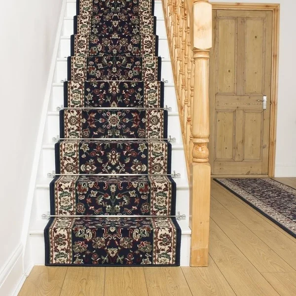 runrug USA Persian Blue Stair Carpet Runner Length: 8 foot - Widths