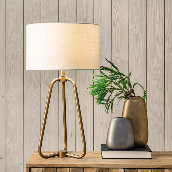 nuLOOM Captiva 26x22 Metal Table Lamp - Brass