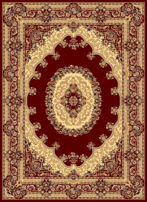 Rugs America New Vision 807 3&11x22 x 5&3x22 Kerman Red Area Rug