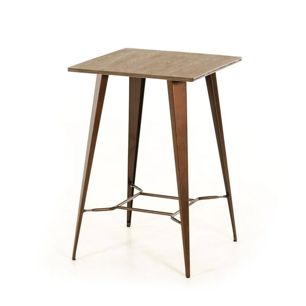 HomeRoots Modern Copper Wood Bar Table