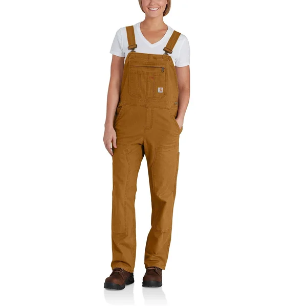 Carhartt Crawford Double Front Bib Overalls - Women's Carhartt Brown