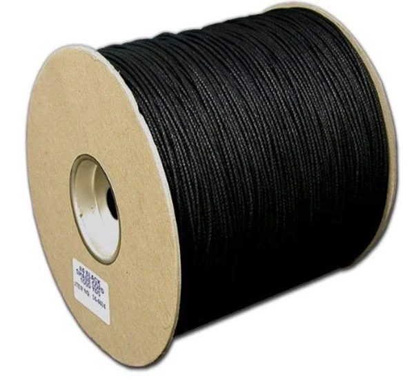 T.W . Evans Cordage 34-4404 Number-4 1/8-Inch Black Cotton Shade Cord 1000-Yard Spool