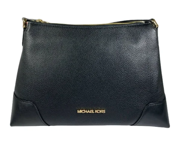 Michael Kors Crosby Medium Messenger Handbag Leather Black