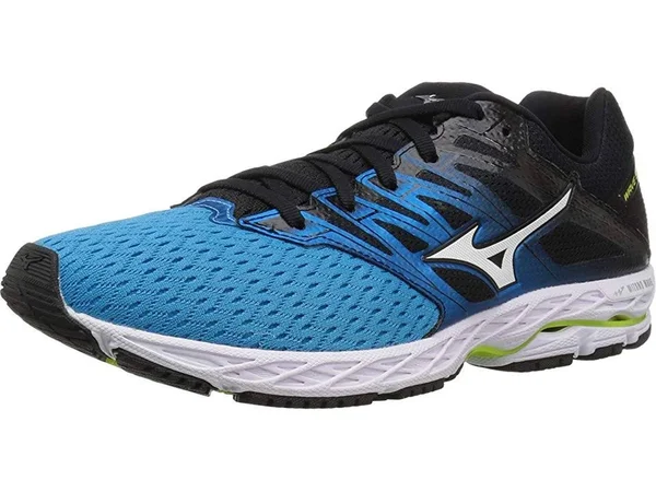 Mizuno Wave Shadow 2 Men's Running Shoes, Blue/Yellow, Size: 8.5