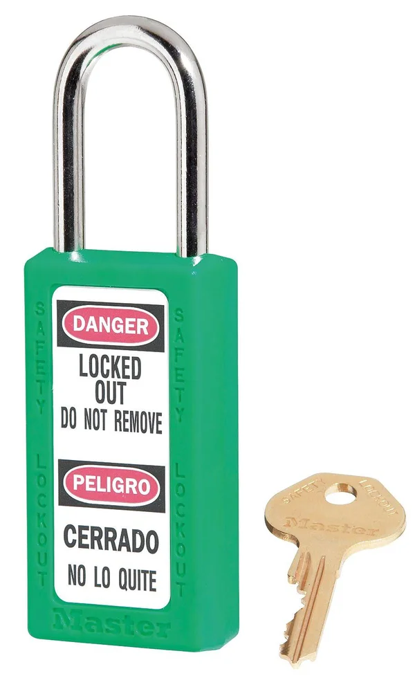 Master Lock 411KAS12GRN Lockout Padlock - KA, Green, 3x22H, PK12