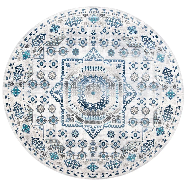 Safavieh Aria Vintage - Grey/Cream Rug - 6&7x22 x 6&7x22 Square - Gray