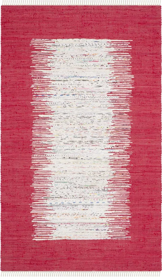 Safavieh Montauk Ivory & Pink Contemporary Rug; 4& x 6&