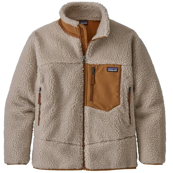 Patagonia Retro-X Fleece Jacket - Boys& Natural/Umber Brown - M
