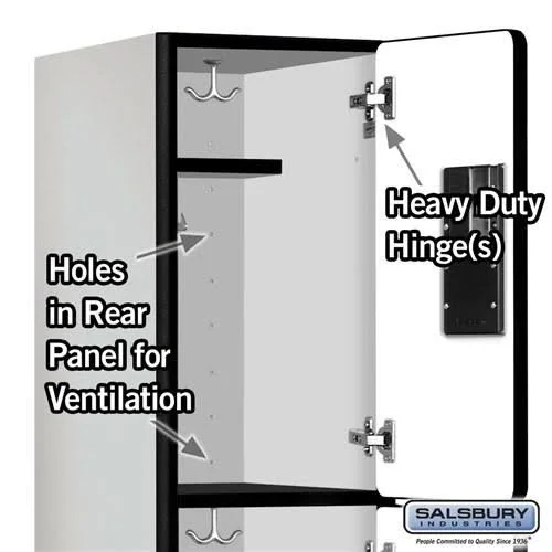 Salsbury Industries Designer Wood Locker - Triple Tier - 1 Wide - 5 Feet High - 21 Inches Deep - Blue