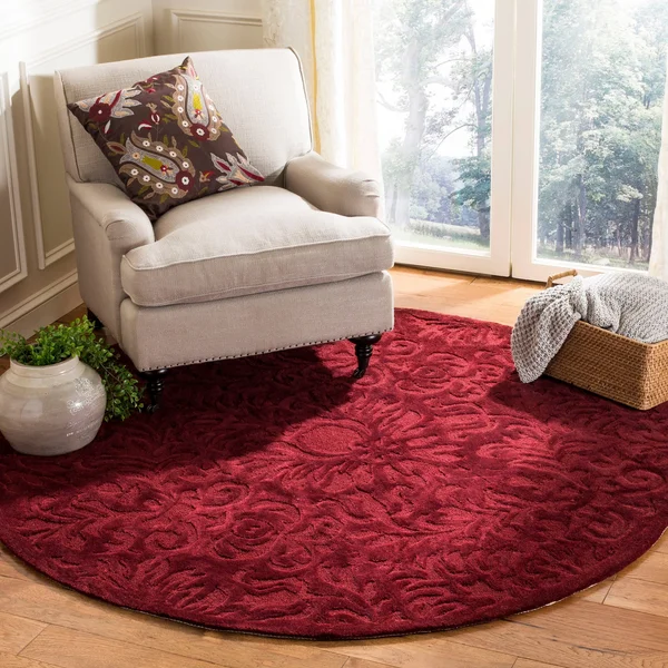 Safavieh 8& x 8& Round Total Performance Brussels Beige Rug