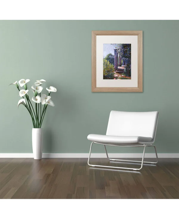 Trademark Fine Art Climbing Roses by David Lloyd Glover Matted Framed Painting Print - Size: 20x22 H x 16x22 W x 0.5x22 D - Frame