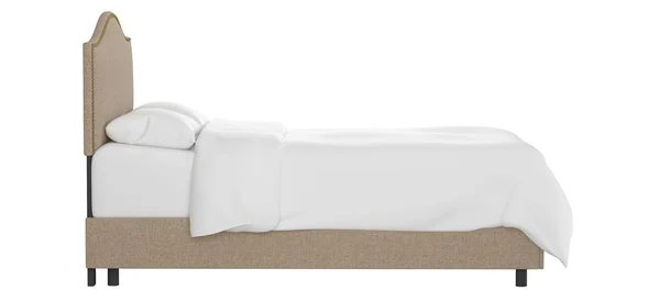 Skyline Nail Button Bed in Sandstone - Queen