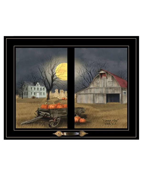 Harvest Moon by Billy Jacobs Framed Wall Art Brown - Paper