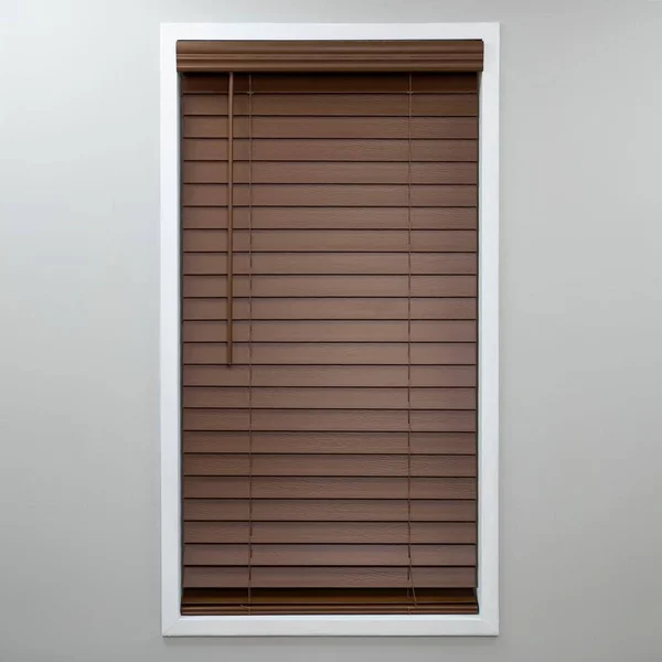 Perfect Lift Window Treatment Cut-to-Width Dark Oak Cordless Room Darkening 2 in. PVC Faux Wood Blind 52.75 in. W x 64 in. L