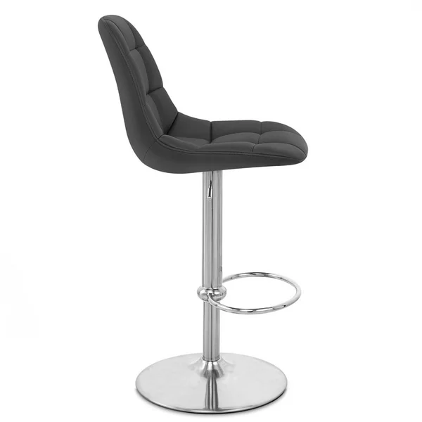 Zuri Black Rochelle Adjustable Height Swivel Armless Bar Stool