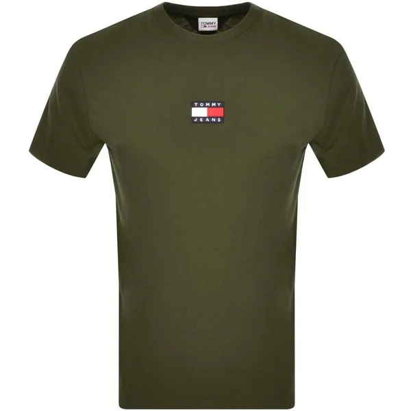 Tommy Hilfiger Logo T Shirt - Green - Short Sleeve T-Shirts