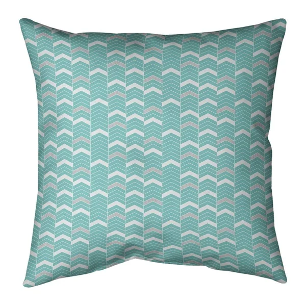 Porch & den Athens Lined Chevrons Throw Pillow - 26 x 26 - Purple & Gray - Synthetic Fiber