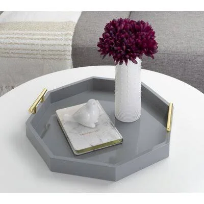 Bicknell Everly Quinn Lipton Coffee Table Tray Color: Gray