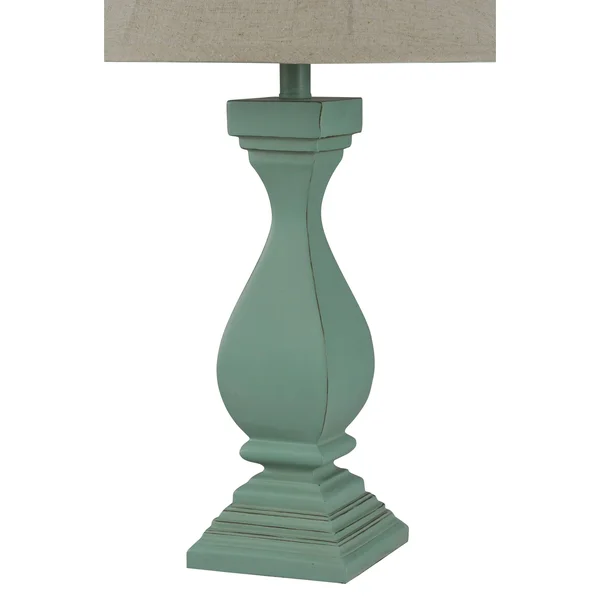 30x22 Distressed Table Lamp Mist Blue - Stylecraft