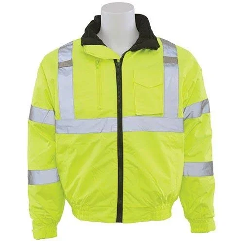ERB Safety 62435 Bomber Jacket, class 3, Hi-Viz, Lime, L