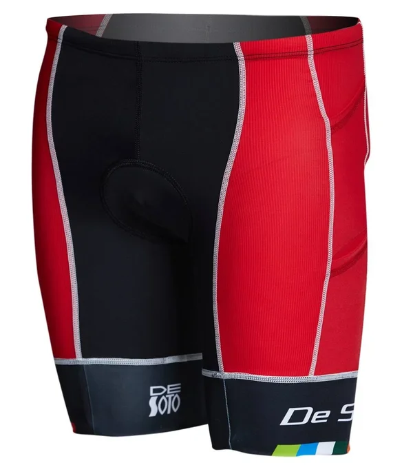Forza Tri Short 4-POCKET* Red/De Soto Leg Band, S