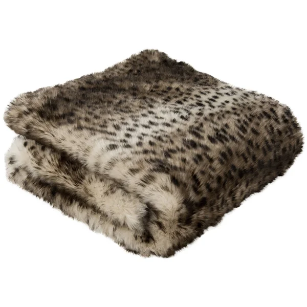 Safavieh Faux Leopardis Throw - Brown/Black