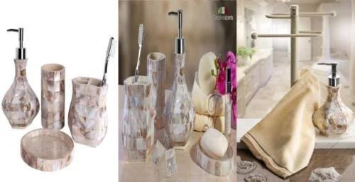 Creative Scents Milano Bath Ensemble, 4 Piece Bathroom Accessories Set, Mother
