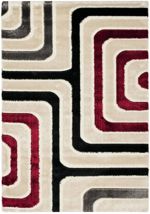 Safavieh Euclid Geometric Shag Area Rug - Size: 5'3 inch x 7'6 inch